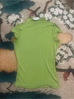 Line by K  Light Green Mock Neck Women's Top